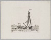 KG 08867
<br/>
een Jacht met een bezaanzeijl
<br/>
<em>Groenewegen, Gerrit (1754-1826)</em>